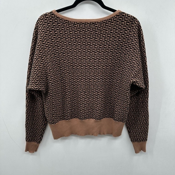 Philosophy Brown Patterned Women's Sweater - Picture 2 of 11